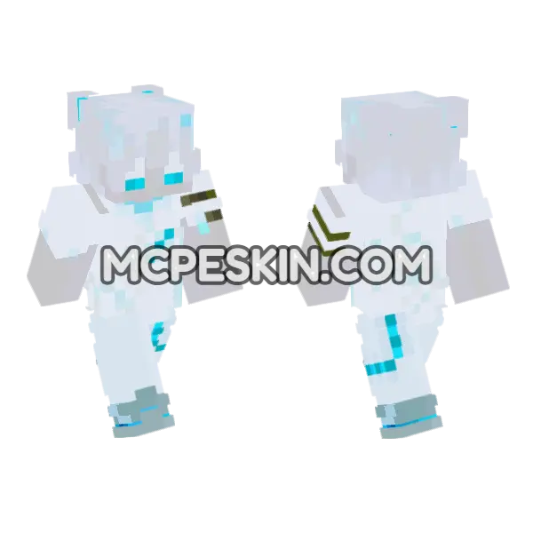 Neon Squad Skin 11 Minecraft Bedrock skin, front and back
