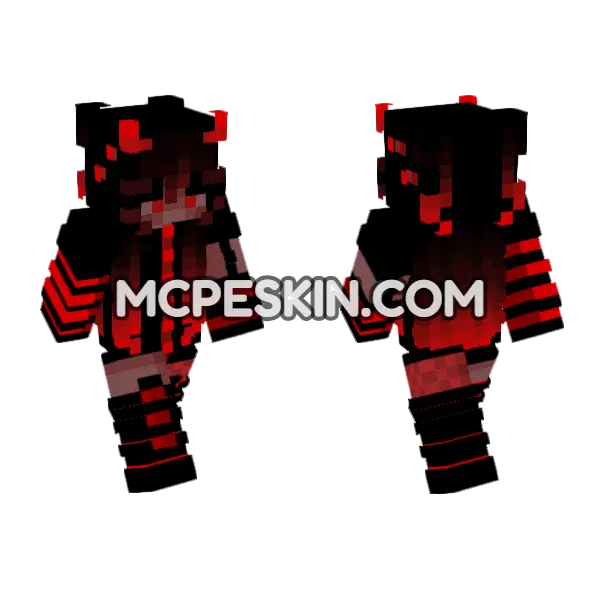 Neon Squad Skin 4 Minecraft Bedrock skin, front and back