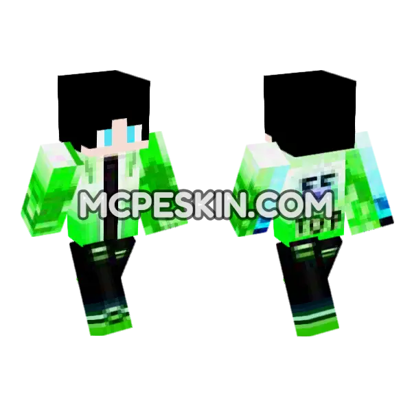 Neon Tech Suit, front and back