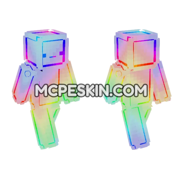 Neon10 Skin Minecraft Bedrock skin, front and back