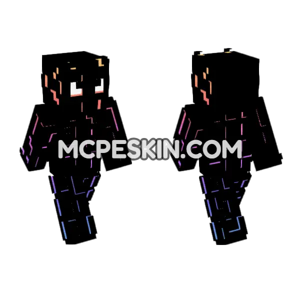 Neovolt Skin Minecraft Bedrock skin, front and back