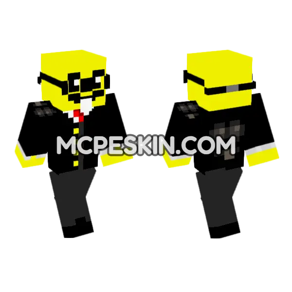 Nerd 6900135 Minecraft Bedrock skin, front and back