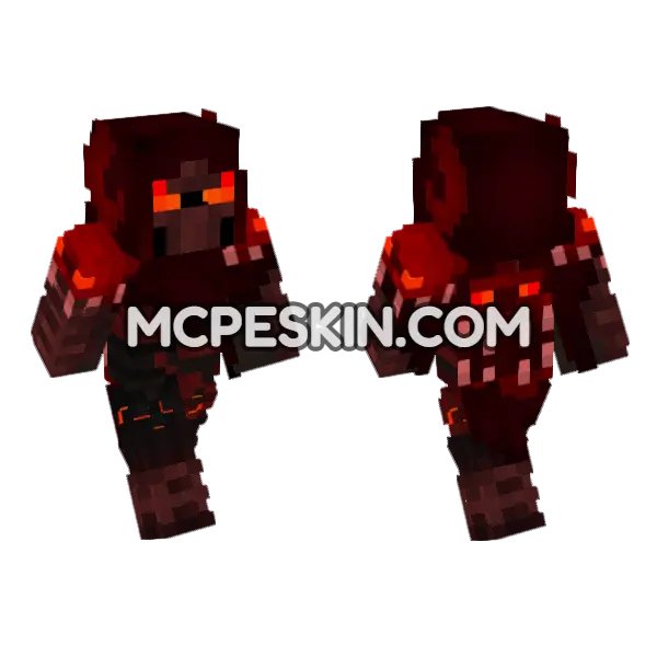 Nether Lord Minecraft Bedrock skin, front and back