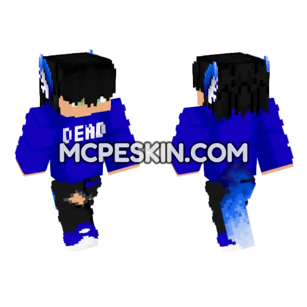 New Dead Wolf Minecraft Bedrock skin, front and back