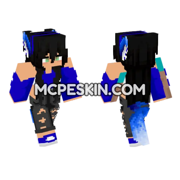 New Girl Dead Minecraft Bedrock skin, front and back