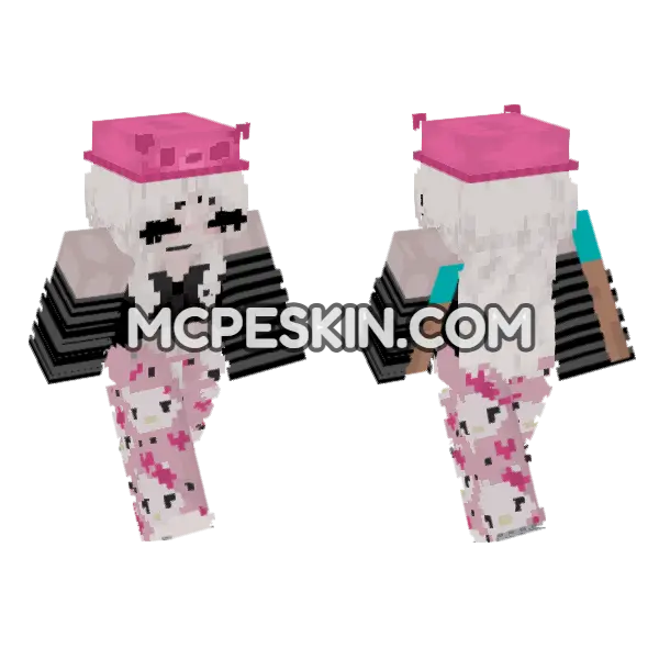 New Hat 3 Minecraft Bedrock skin, front and back