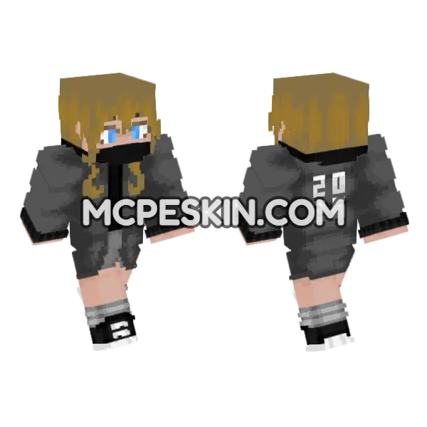 New Year Girl Skin Minecraft Bedrock skin, front and back