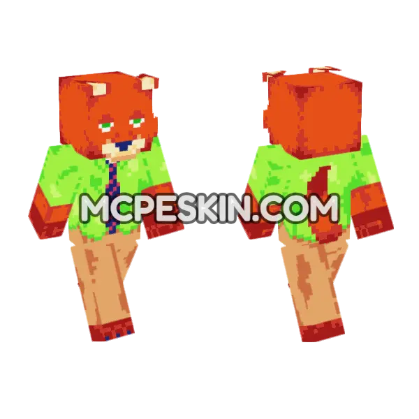 Nick Wilde Zootopia Bedrock, front and back
