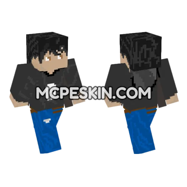 Nico Di Angelo Minecraft Bedrock skin, front and back