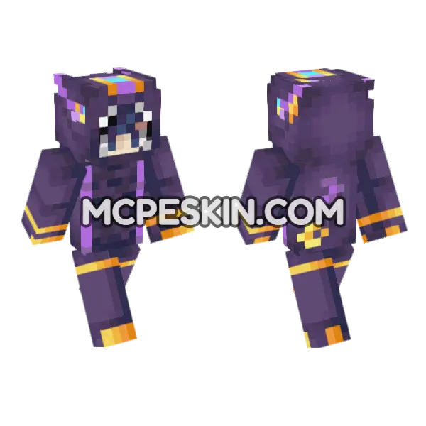 Nightstalker Skin Minecraft Bedrock skin, front and back