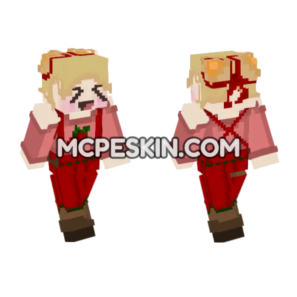 Noel November V2 Minecraft Bedrock skin, front and back