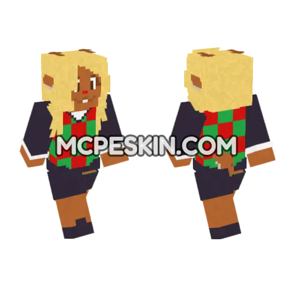 Noelle Holiday Skin Minecraft Bedrock skin, front and back