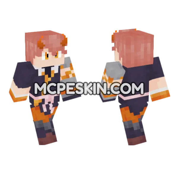Noi My Inner Demons Minecraft Bedrock skin, front and back