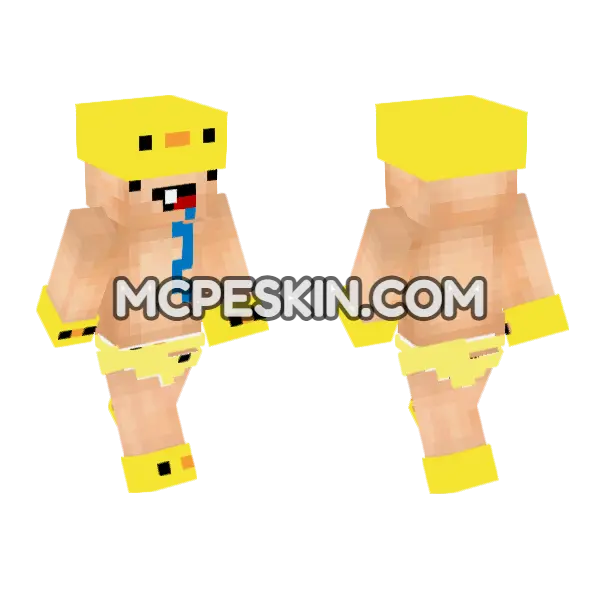 Noob Guy Minecraft Bedrock skin, front and back