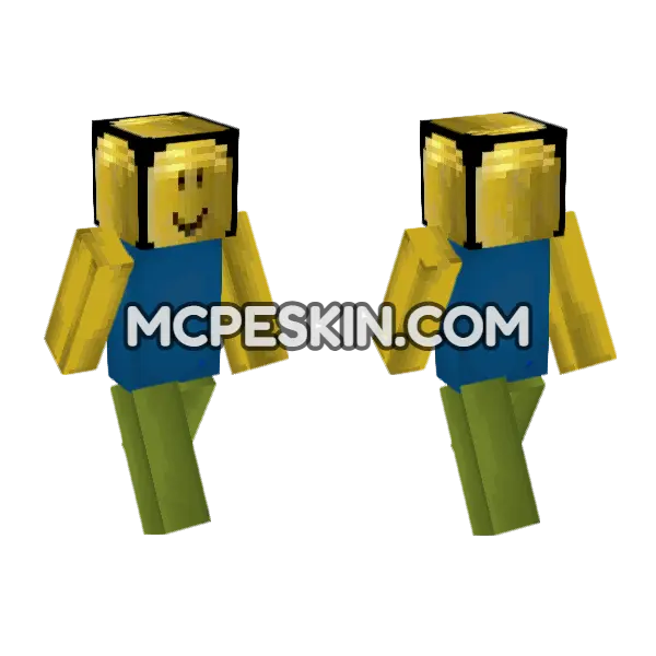 Noob Skin Minecraft Bedrock skin, front and back
