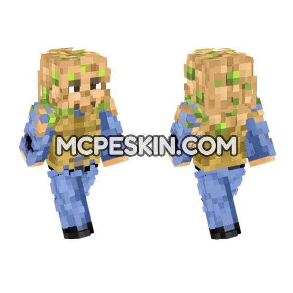 Norisuke Higashikata IV Minecraft Bedrock skin, front and back