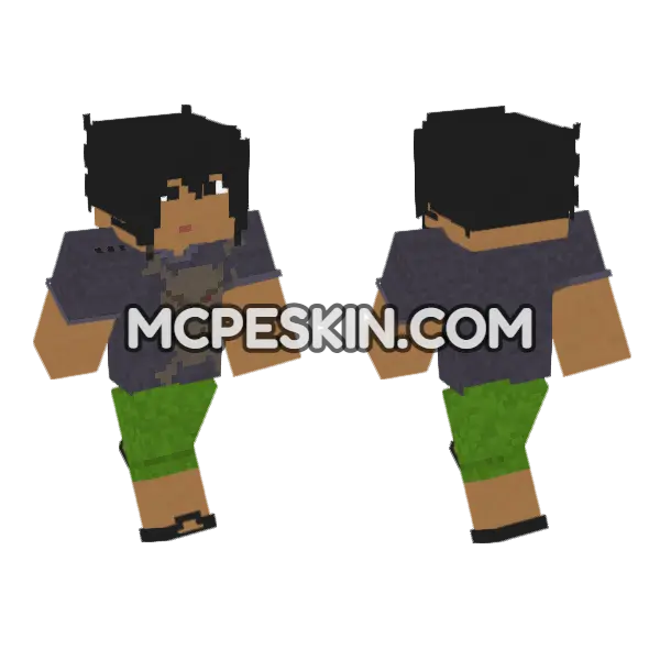 Normal Dud Minecraft Bedrock skin, front and back