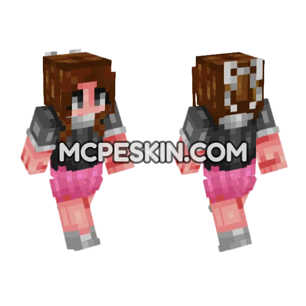 Normal Girl Minecraft Bedrock skin, front and back
