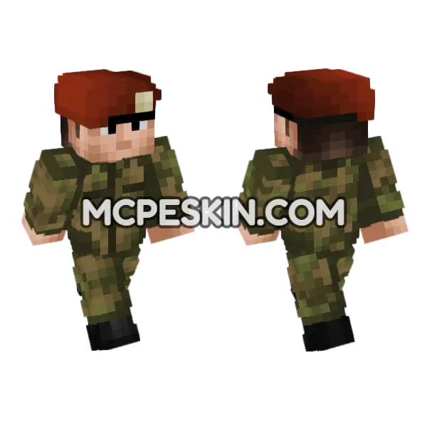 Norwegian Army Field Uni Minecraft Bedrock skin, front and back