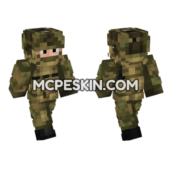 Norwegian Army Soldier Minecraft Bedrock skin, front and back