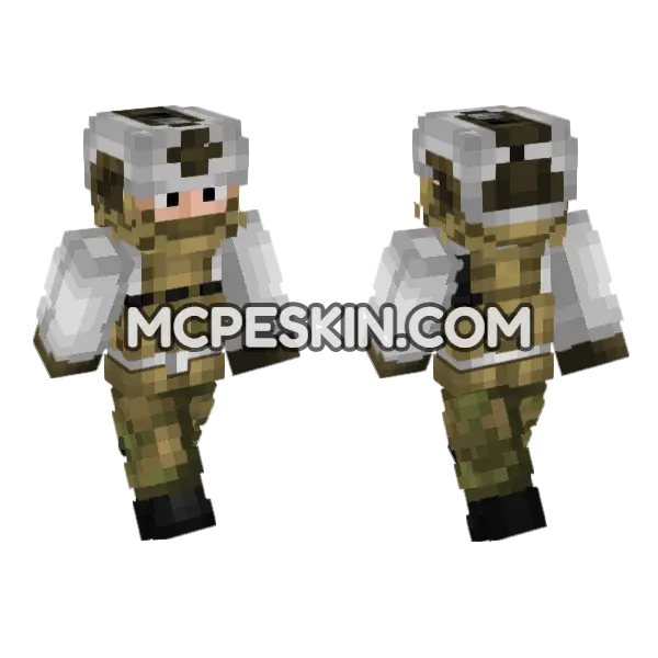 Norwegian Army Soldier Minecraft Bedrock skin, front and back