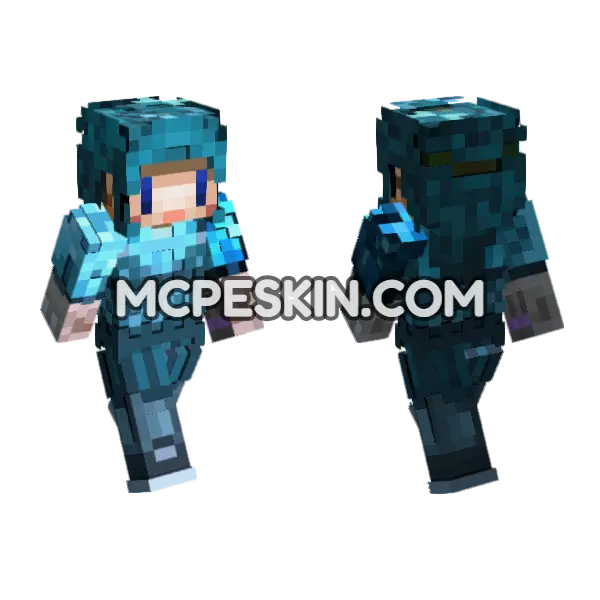 Not Zombified Girl Minecraft Bedrock skin, front and back