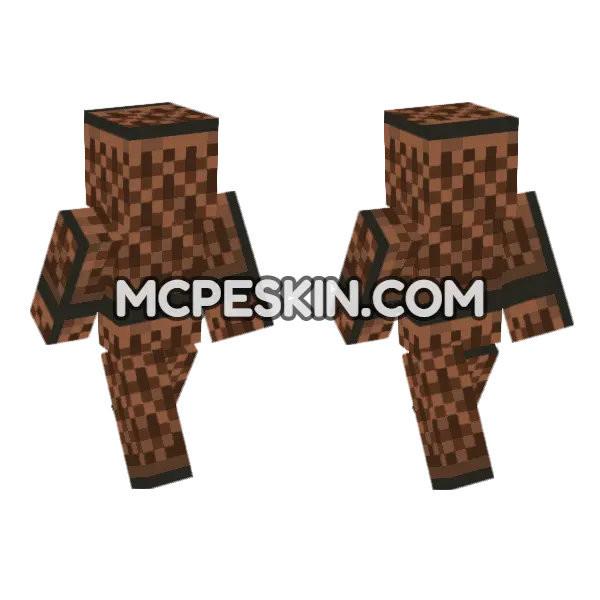 Note Block Skin Minecraft Bedrock skin, front and back