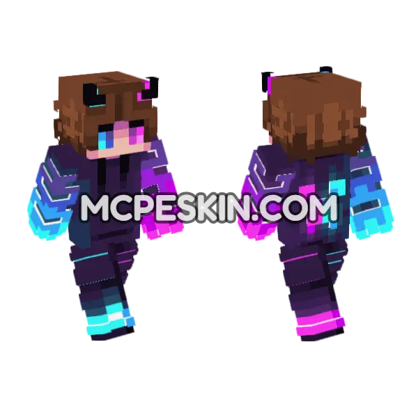 Nova Suit Minecraft Bedrock skin, front and back
