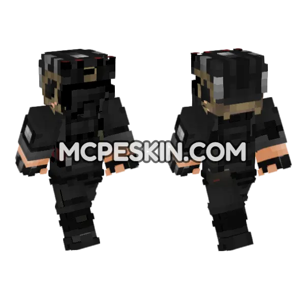 Nu 7 Hammer Down Mtf2 Minecraft Bedrock skin, front and back