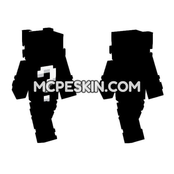 Null Skin Minecraft Bedrock skin, front and back