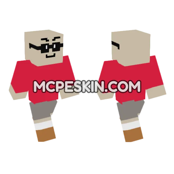 Numbuh 1 KND Minecraft Bedrock skin, front and back