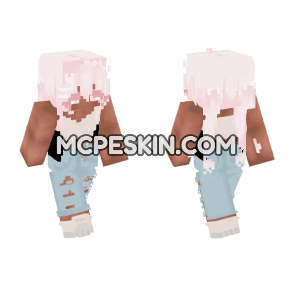 Nya Version 1 Minecraft Bedrock skin, front and back