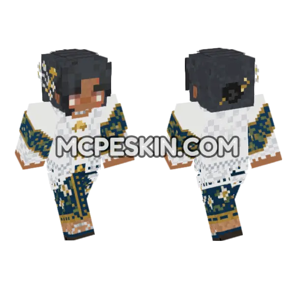 Nyonya HD Outfit Minecraft Bedrock skin, front and back