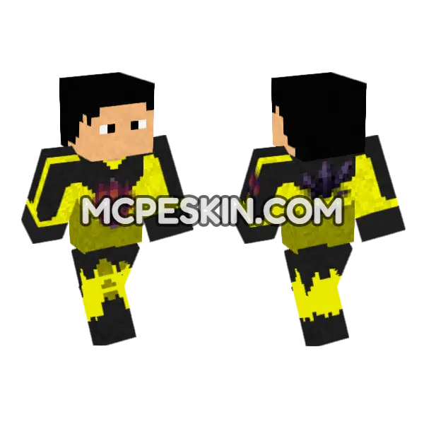 Obsidian Marquess Minecraft Bedrock skin, front and back