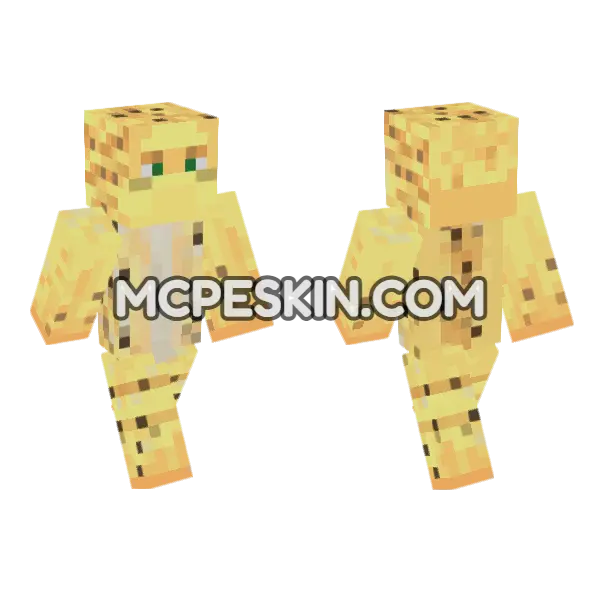 Ocelot Skin Minecraft Bedrock skin, front and back