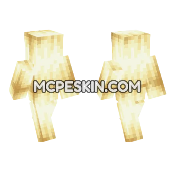 Ochre Froglight Side Minecraft Bedrock skin, front and back