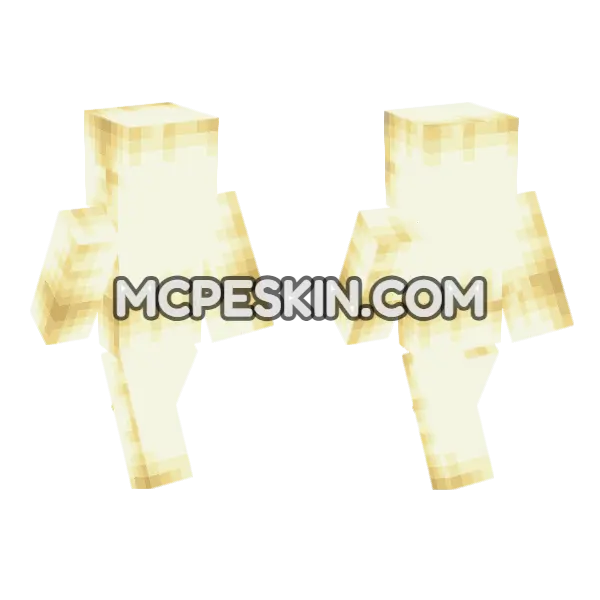 Ochre Froglight Top Minecraft Bedrock skin, front and back