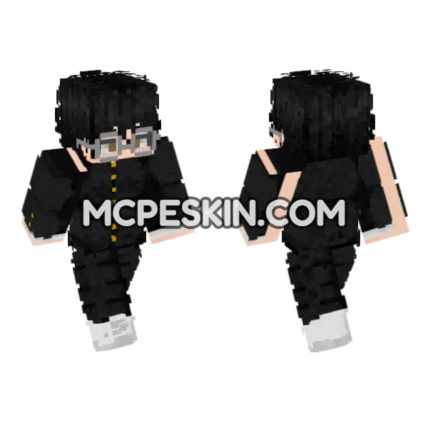 Okarun Skin Minecraft Bedrock skin, front and back