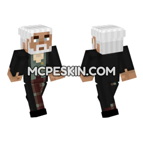 Old Man Kent Minecraft Bedrock skin, front and back