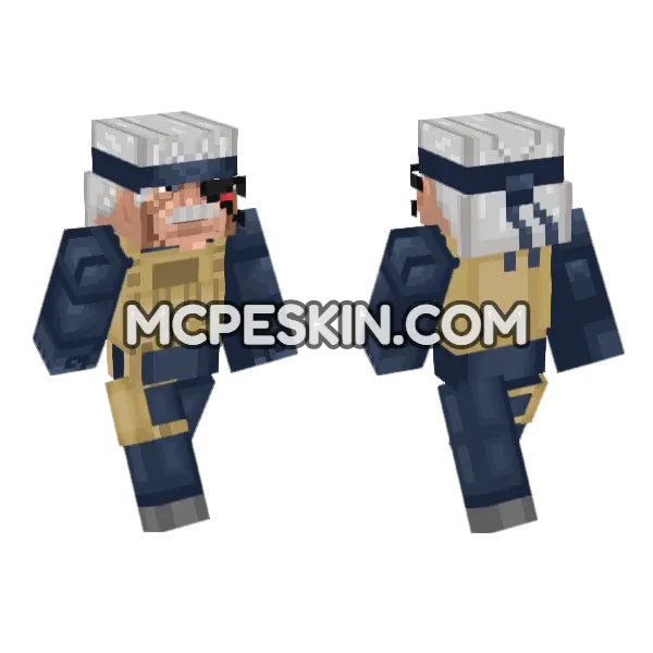 Old Snake MGS4 HD Minecraft Bedrock skin, front and back