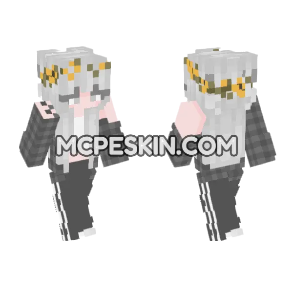 Olivia Minecraft Bedrock skin, front and back