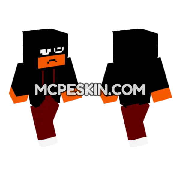 Or Exe Sprunki Minecraft Bedrock skin, front and back