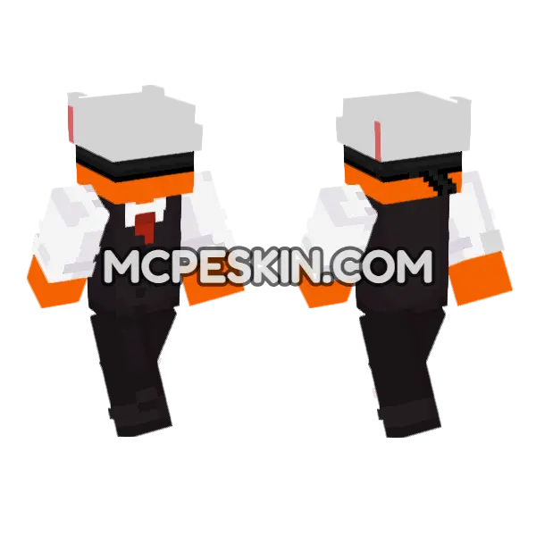 Orange and Black Suit, front and back