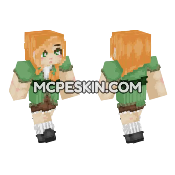 Orange Haired Adventurer, front and back