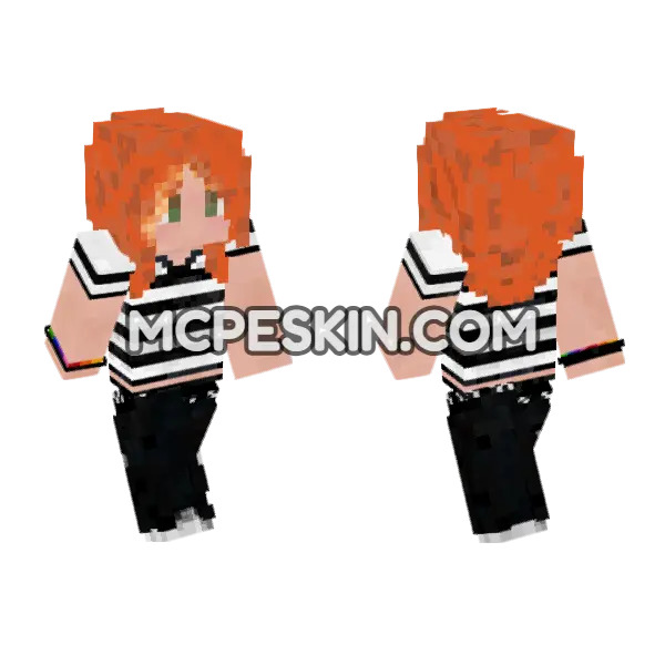 Orange Haired Girl, front and back