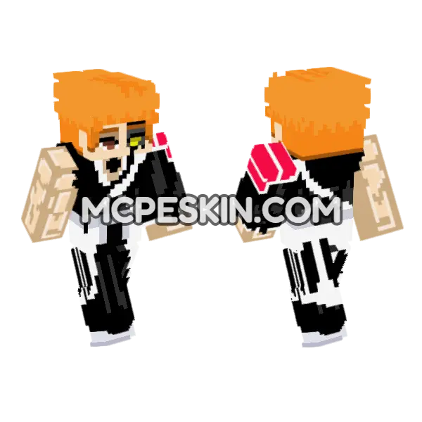 Orange Haired School Uniform, front and back