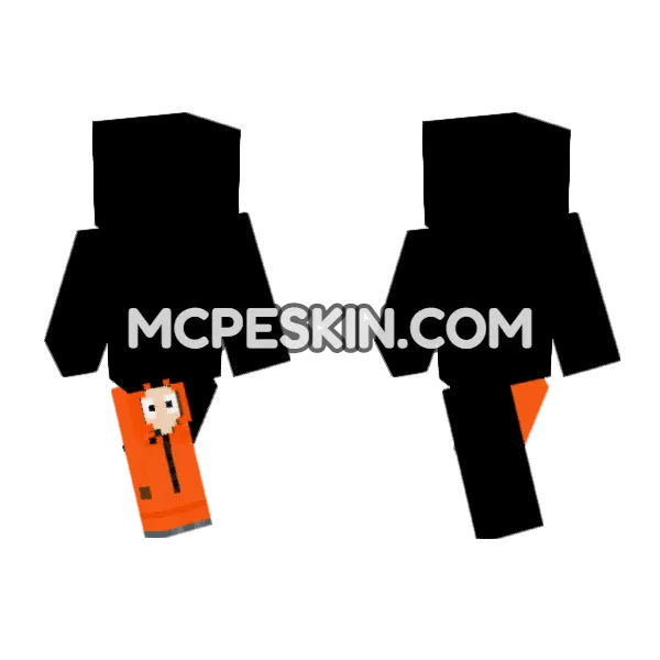Orange Hoodie Boy, front and back