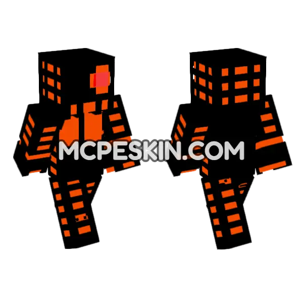 Orange Robot Suit, front and back