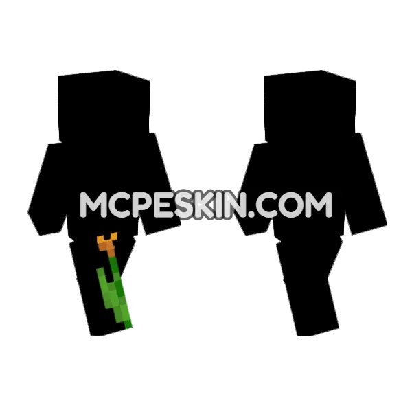 Orange Tulip Minecraft Bedrock skin, front and back