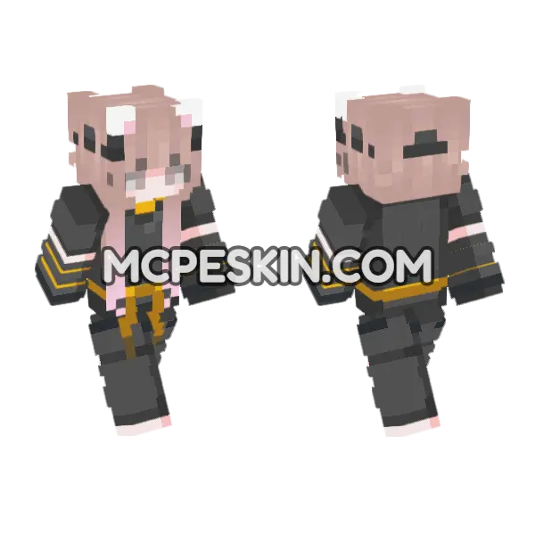 Orochi Anime Girl Minecraft Bedrock skin, front and back
